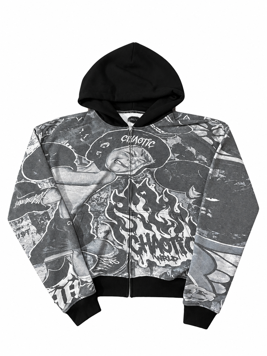 CHAOTIC BACKGROUND zip up